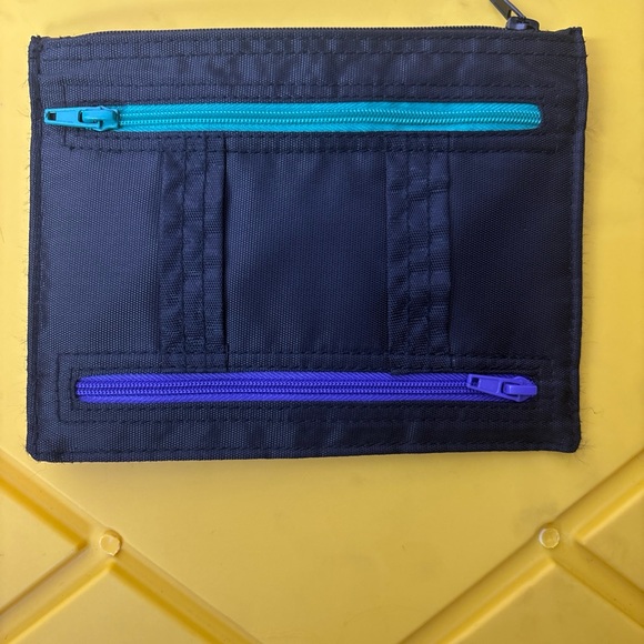 Baggallini Orange and Pink Key Card Holder Durable Nylon - Picture 3 of 5